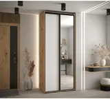 Skriňa s posuvnými dverami so zrkadlom vysoká Davos 3 100 hĺbka 45 cm
