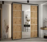 Skriňa s posuvnými dverami so zrkadlom Davos 5 190 cm 45 cm hĺbky