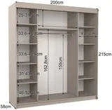 Skriňa Megan 200 cm