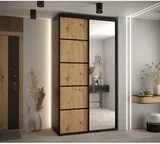 Skriňa s posuvnými dverami so zrkadlom Davos 5 140 cm 45 cm hĺbky
