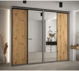 Posuvná skriňa so zrkadlom vysoká Davos 3 280 hĺbka 45 cm