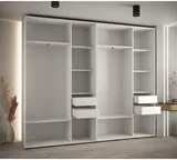 Posuvná skriňa so zrkadlom vysoká Davos 3 280 hĺbka 45 cm