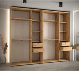 Posuvná skriňa so zrkadlom vysoká Davos 3 280 hĺbka 45 cm
