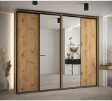 Posuvná skriňa so zrkadlom vysoká Davos 3 280 hĺbka 45 cm