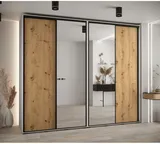 Skriňa s posuvnými dverami so zrkadlom vysoká Davos 3 280 hĺbka 60 cm