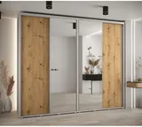 Skriňa s posuvnými dverami so zrkadlom vysoká Davos 3 280 hĺbka 60 cm