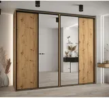 Skriňa s posuvnými dverami so zrkadlom vysoká Davos 3 280 hĺbka 60 cm
