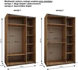 Skriňa s posuvnými dverami so zrkadlom Lux 4 150