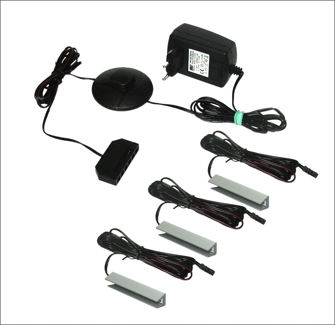 Levně Osvětlení LED 3x klip na skleněné police - Mebelbos