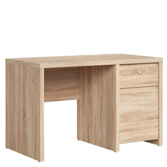 Prostorný psací stůl se zásuvkou a dvířky do kanceláře Kaspian - Black Red White - BRW