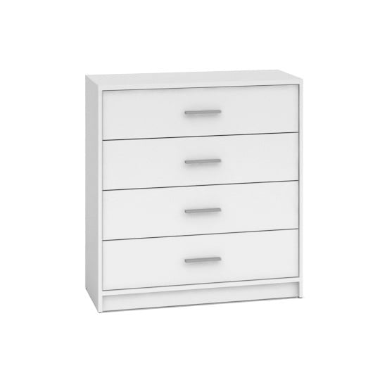 Komoda se 4 zásuvkami Nepo Plus - Black Red White - BRW