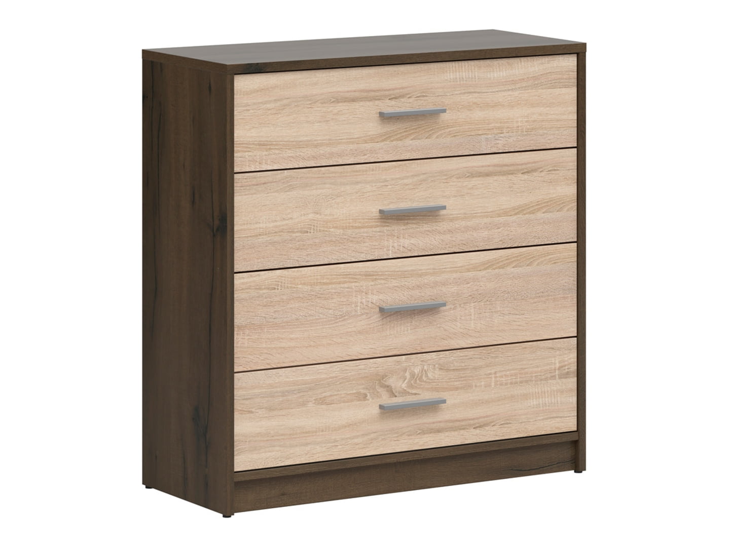

Komoda se 4 zásuvkami Nepo Plus - Black Red White - BRW