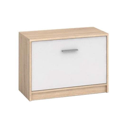 

Nízký botník do předsíně Nepo Plus - Black Red White - BRW