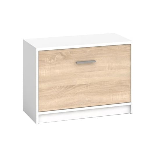 

Nízký botník do předsíně Nepo Plus - Black Red White - BRW