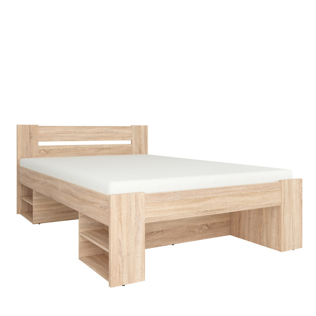 Levně Postel 140 do studentského pokoje nebo ložnice Nepo Plus - Black Red White - BRW