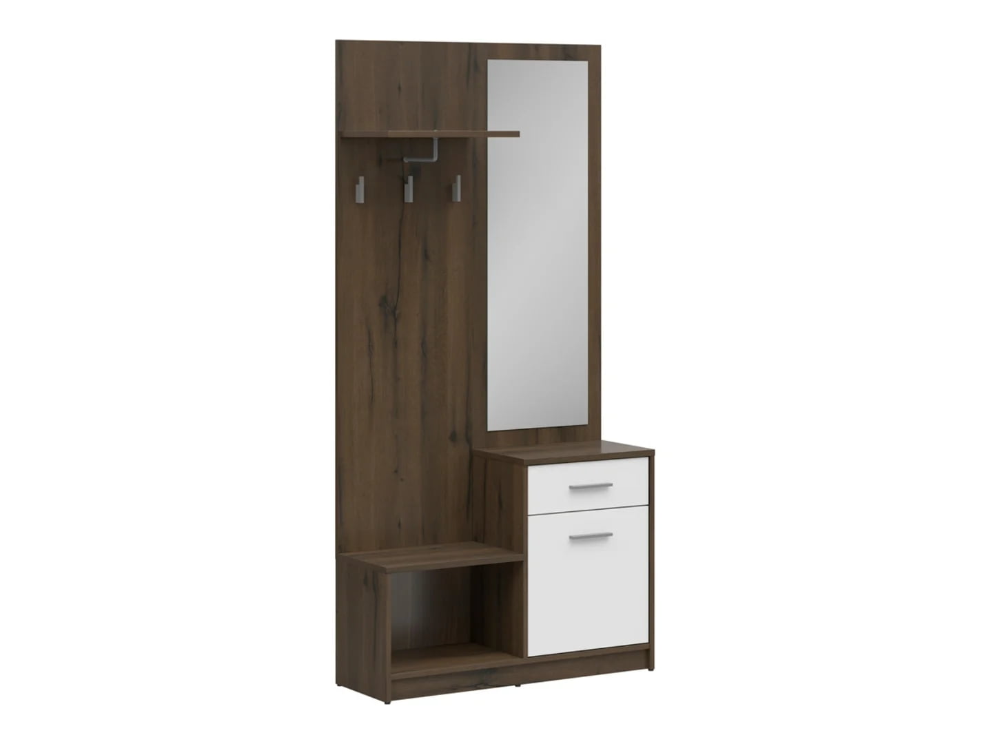 

Předsíňová stěna s botníkem Nepo Plus - Black Red White - BRW