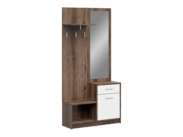 

Předsíňová stěna s botníkem Nepo Plus - Black Red White - BRW