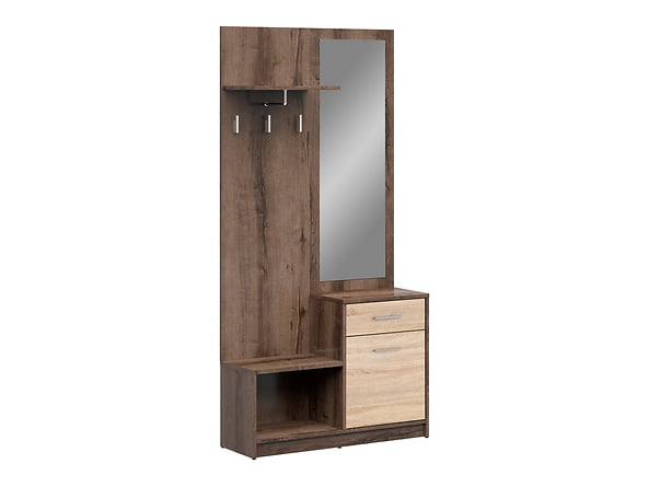 

Předsíňová stěna s botníkem Nepo Plus - Black Red White - BRW