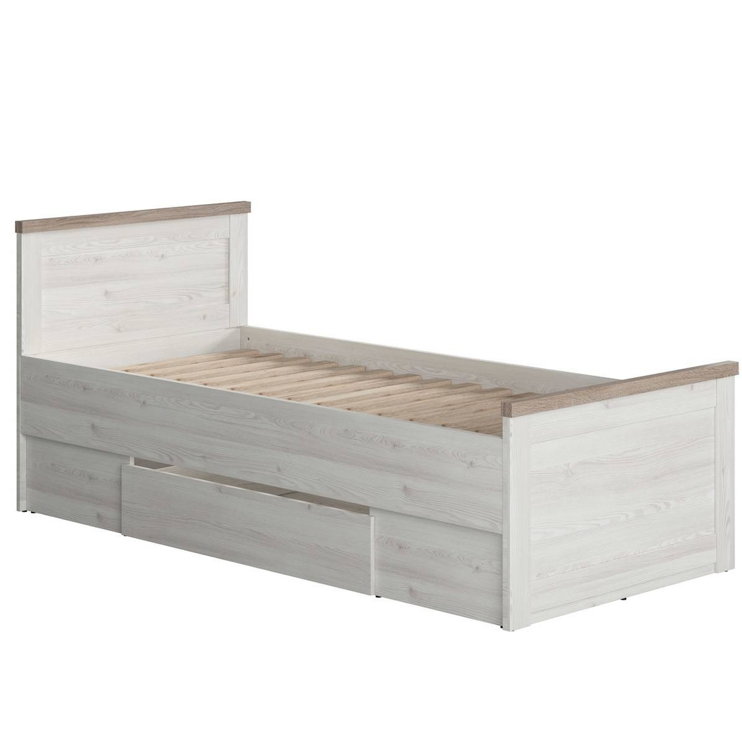 Levně Postel 90 Luca Juzi - Black Red White - BRW