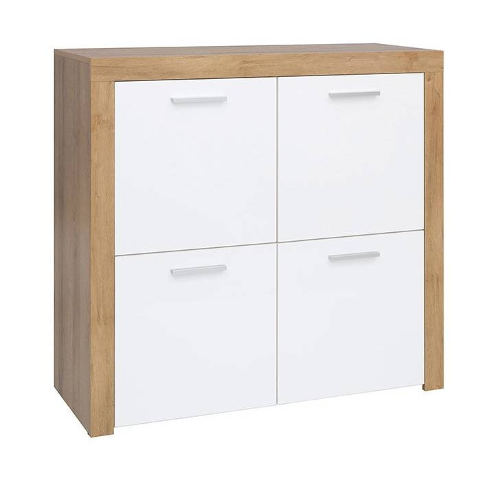 Levně Komoda Balder - Black Red White - BRW