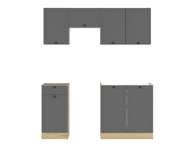 Levně Kuchyňská linka 170 Junona s deskou - Black Red White - BRW