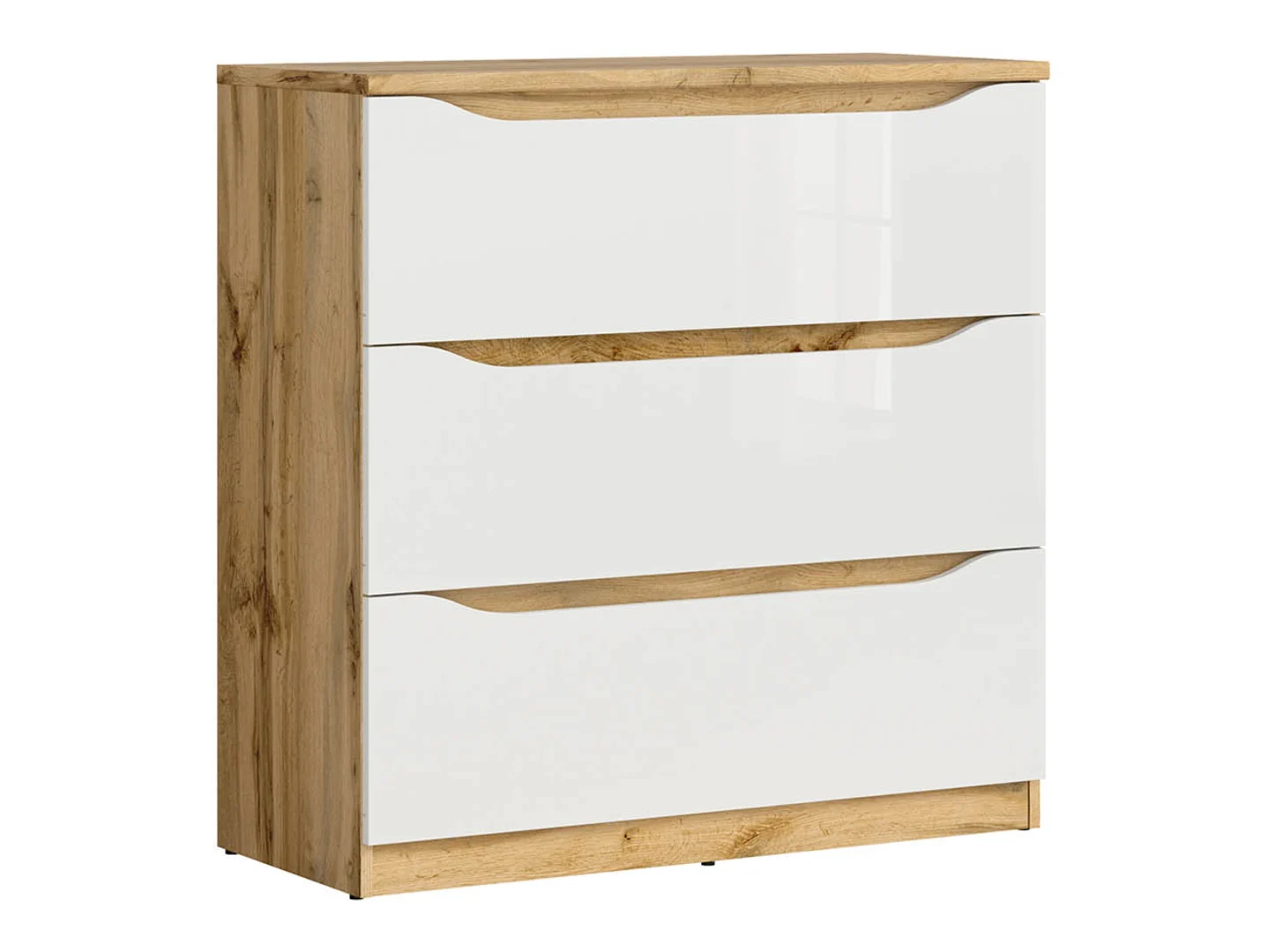 Levně Komoda Nuis - Black Red White - BRW