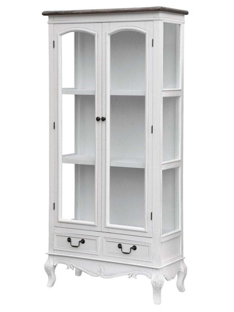 

Elegantní prosklená vitrína se zásuvkami do obývacího pokoje Rimini - Livin Hill