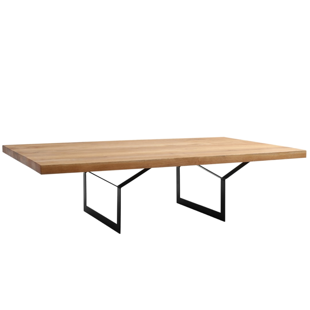 

Stůl na kovových rámech do jídelny 140 Longo Solid Wood - CustomForm
