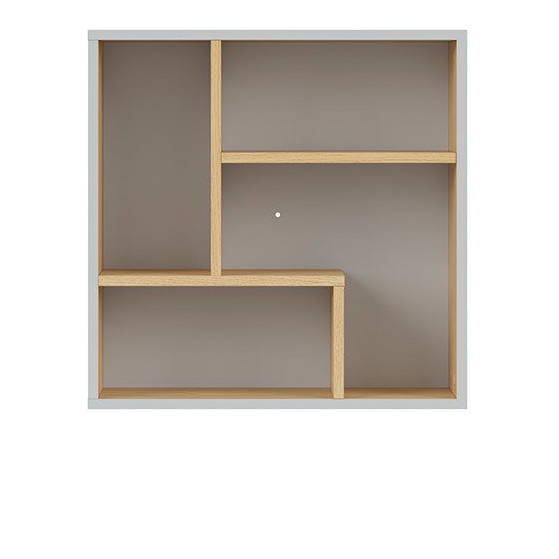 Black Red White - Półka wisząca Nandu - Kolor: Jasny Szary - BRW