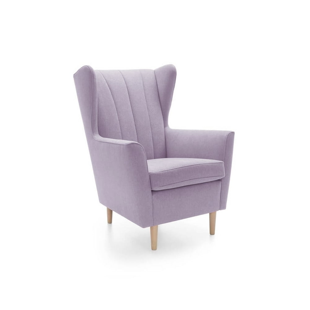 

Úžasné křeslo ušák s dřevěnými nožkami ve stylu glamour - Gala Collezione