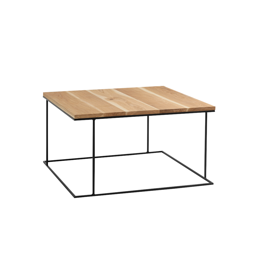

Konferenční stolek na kovových rámech 100x100 Walt Solid Wood - CustomForm