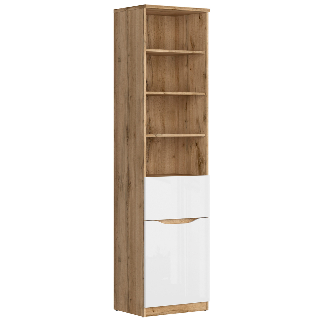 Levně Regál Nuis - Black Red White - BRW