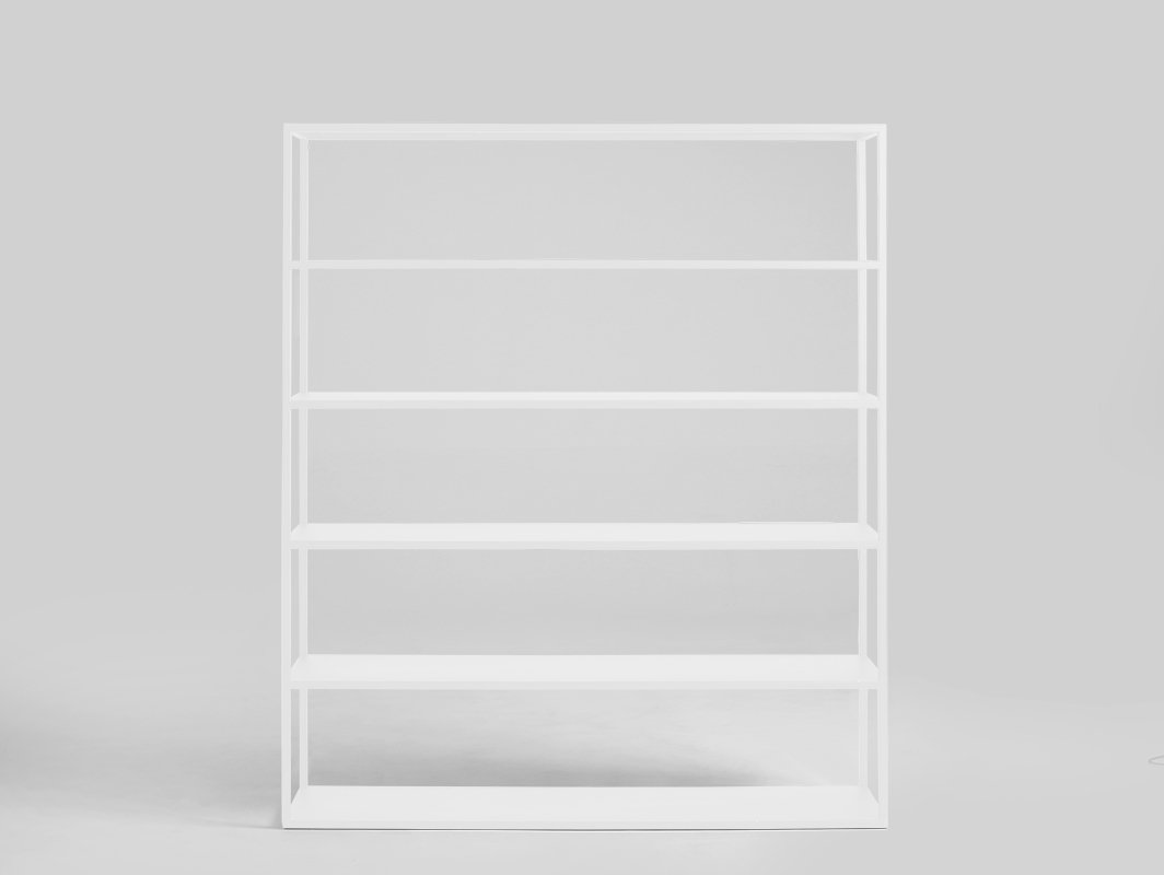Levně Prostorný kovový regál do obývacího pokoje Hyller 150x180 - CustomForm