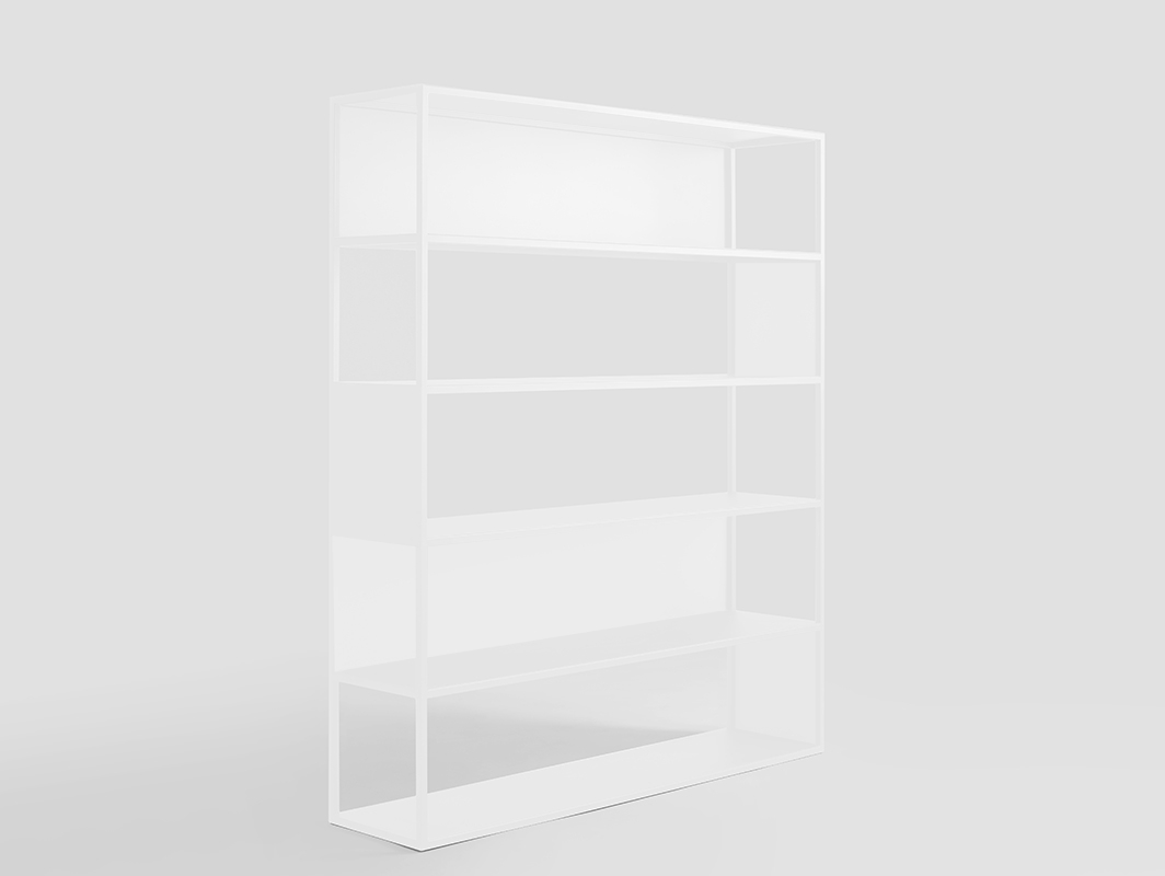 Levně Prostorný kovový regál do obývacího pokoje Hyller Side 150x180 - CustomForm