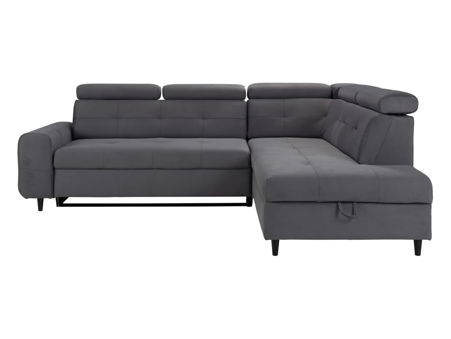 

Rozkládací rohová pohovka Matras pravá s úložným prostorem - Black Red White - BRW