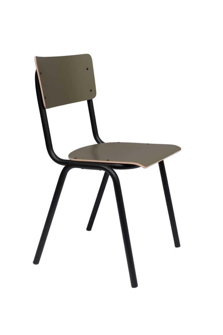 Židle olivově zelená matná Back to school - Zuiver