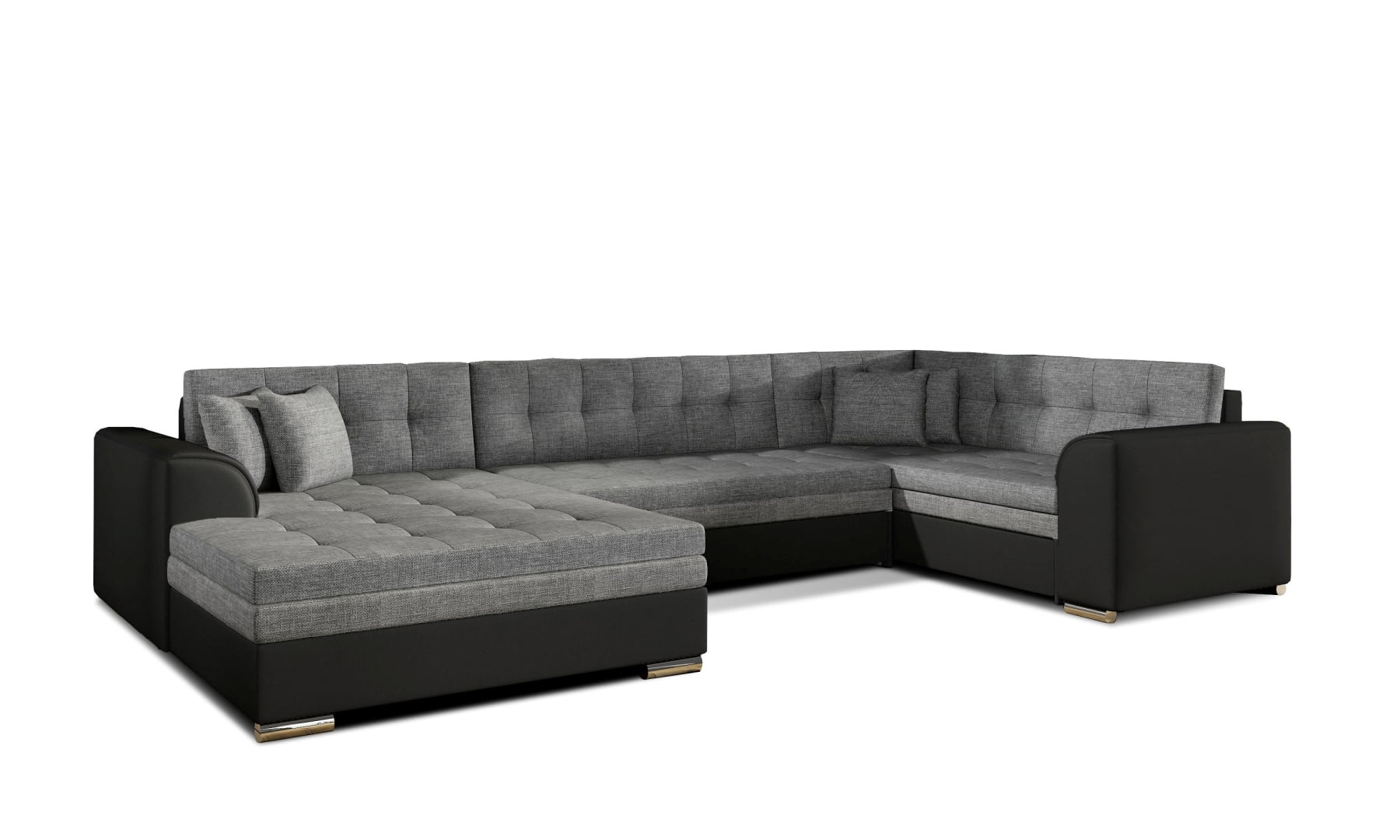 

Rohová sedací souprava pravá pro každodenní spaní s mechanismem rozkládání typu delfín Damario - ELTAP