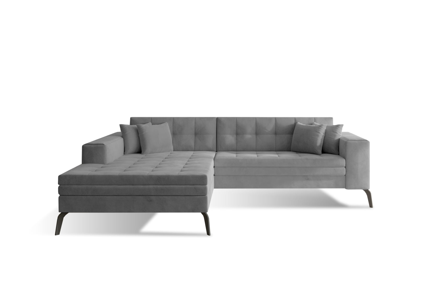 

Rohová sedací souprava levá se stylovým prošíváním a mechanismem rozkládání Solange - ELTAP