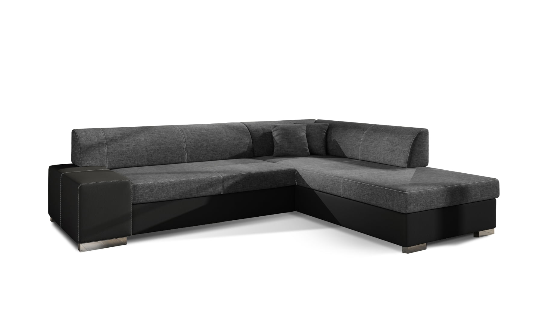 

Rohová sedací souprava pravá Porto pro každodenní spaní s úložným prostorem na lůžkoviny - ELTAP