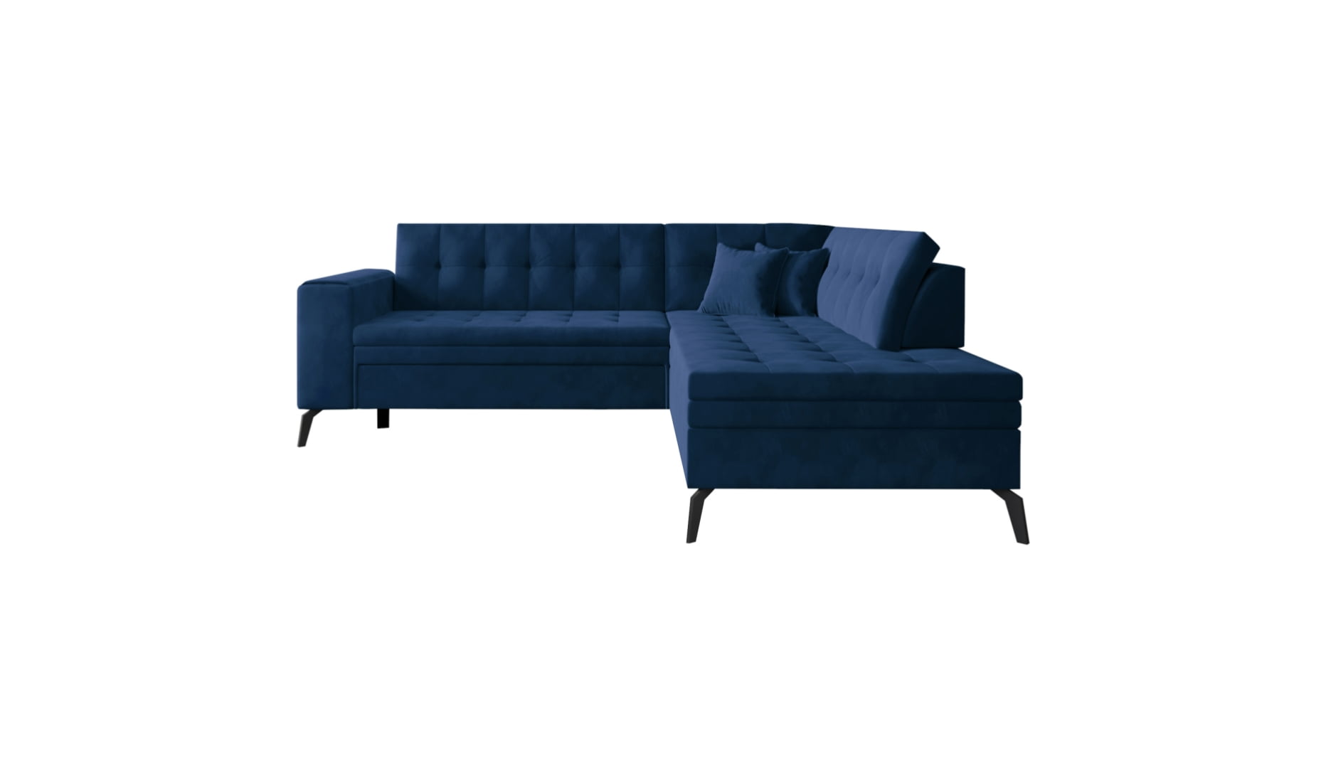 

Rohová sedací souprava pravá pro každodenní spaní s mechanismem rozkládání typu delfín bez úložného prostoru Lanvin - ELTAP