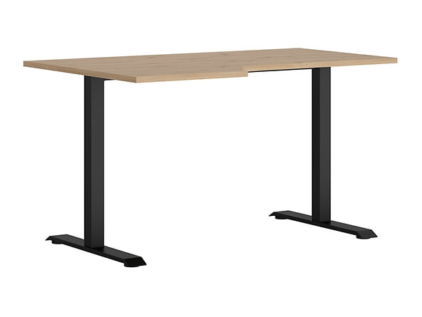 

Praktický, rohový psací stůl 140, levý, do kanceláře nebo pracovny Space Office - Black Red White - BRW