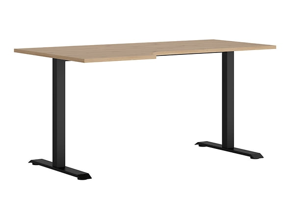 

Praktický, rohový psací stůl 160, levý, do kanceláře nebo pracovny Space Office - Black Red White - BRW