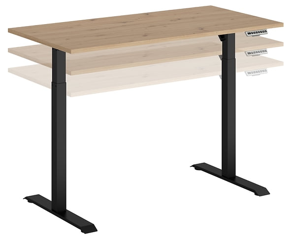 

Psací stůl 160 s elektrickým nastavením výšky do kanceláře nebo pracovny Space Office - Black Red White - BRW