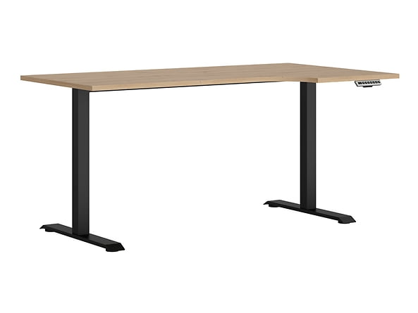 

Praktický, rohový psací stůl 160, pravý, do kanceláře nebo pracovny Space Office - Black Red White - BRW
