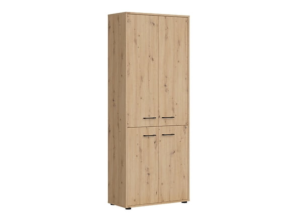 

4-dvířkový regál do kanceláře nebo pracovny Space Office - Black Red White - BRW