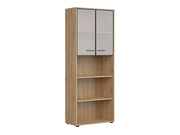 

2-dvířkový regál s policemi do kanceláře nebo pracovny Space Office - Black Red White - BRW