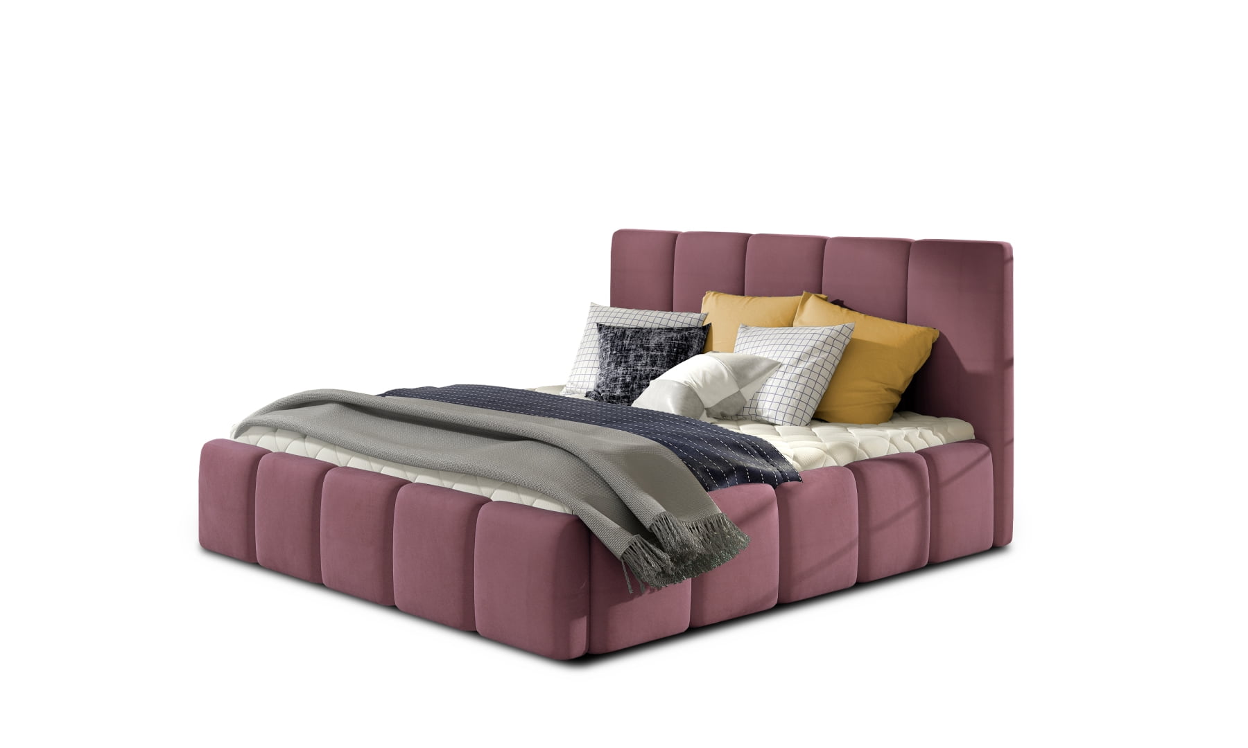 

Čalouněná postel s pružinovými písty do ložnice (dřevěný rošt) 140 Edvige - ELTAP