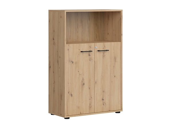

Nízký regál se zámkem do kanceláře nebo pracovny Space Office - Black Red White - BRW
