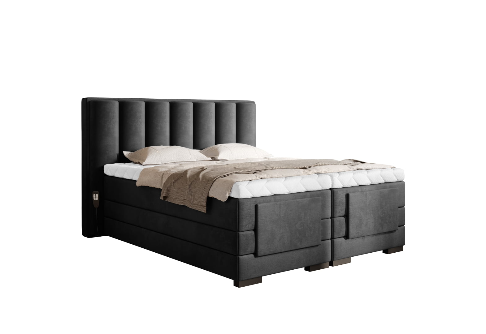 

Kontinentální postel s matracemi a elektrickým polohováním postele 160 Veros - ELTAP