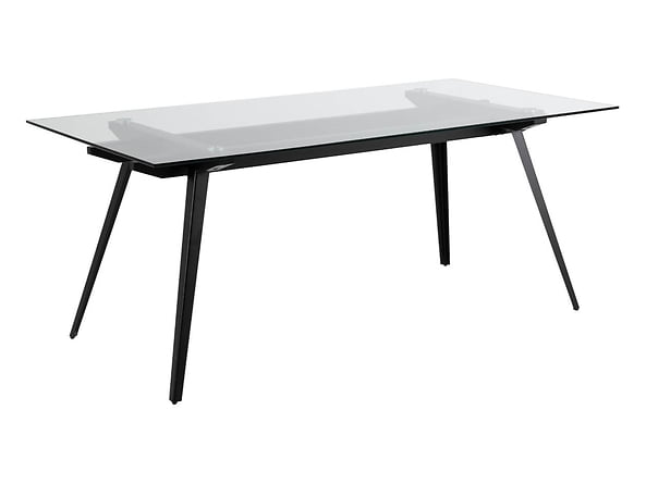 

Obdélníkový stůl se skleněnou deskou do jídelny Monty - Black Red White - BRW